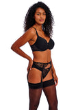 Freya Loveland Suspender Belt - Black Bombshell