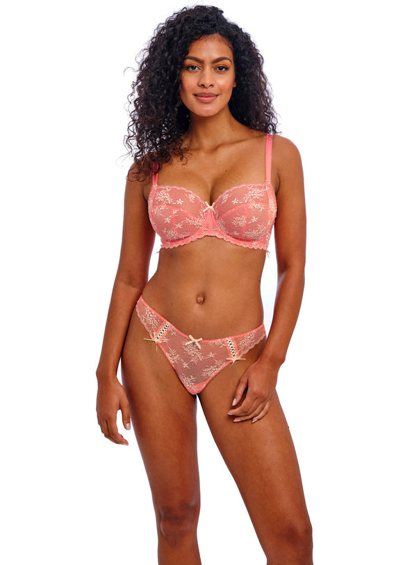 Freya Offbeat Decadence Brief & Brazilian - Sunset Coral