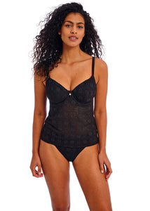 Freya Nomad Nights Plunge Tankini Top - Black