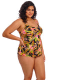 Elomi Swim Tiger Valley Non Wired Moulded Tankini Top - Black - Pre-Order ONLY January