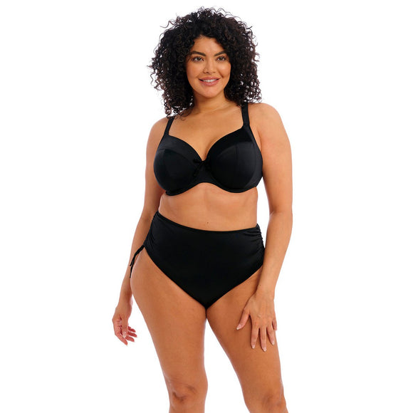 Elomi Plain Sailing Super Plunge Non Wire One Piece Swimsuit  (ES7280),36F,Black at  Women's Clothing store